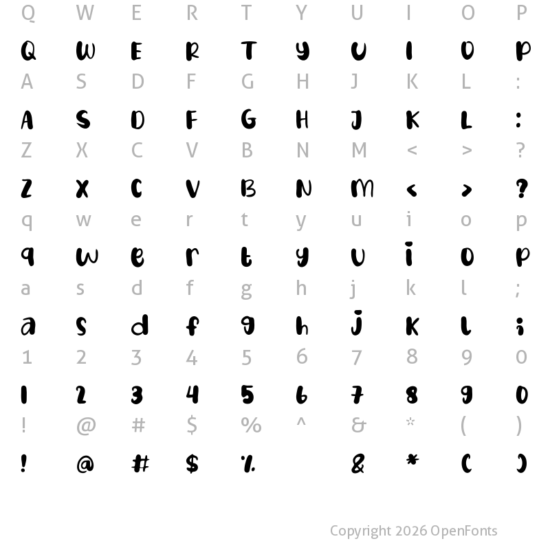 Character Map of Oktober Regular