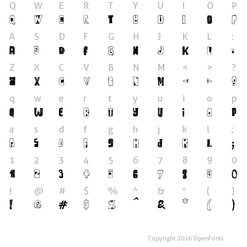 Character Map of One Way Or Another Regular