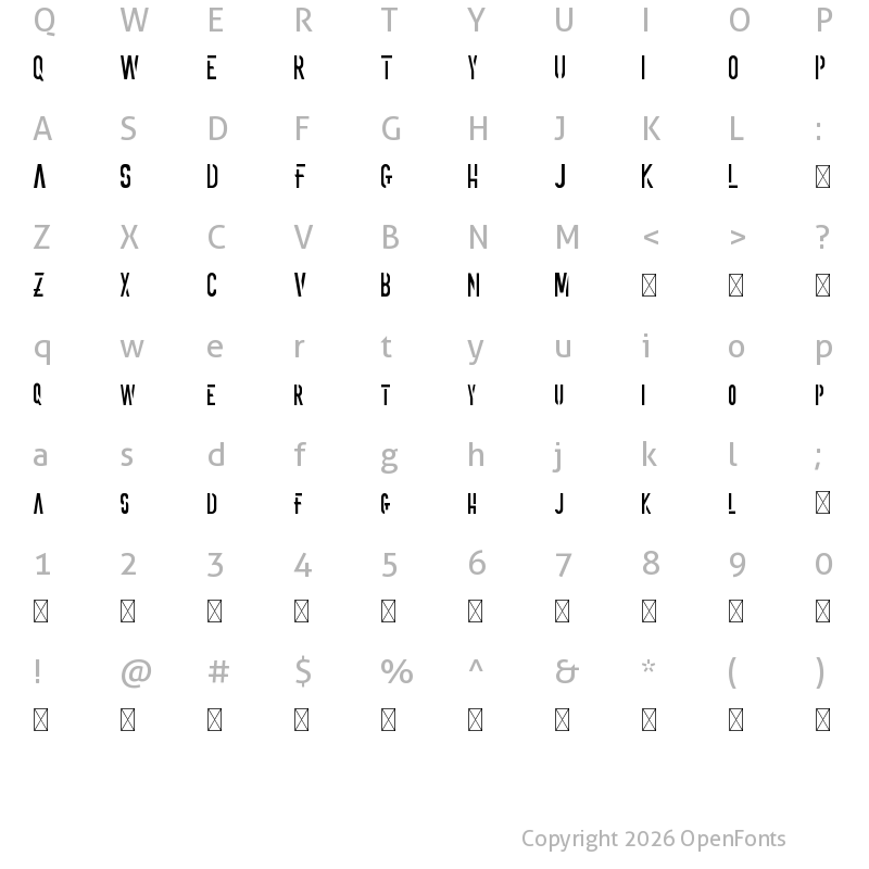 Character Map of ONNIC DEMO Cutting