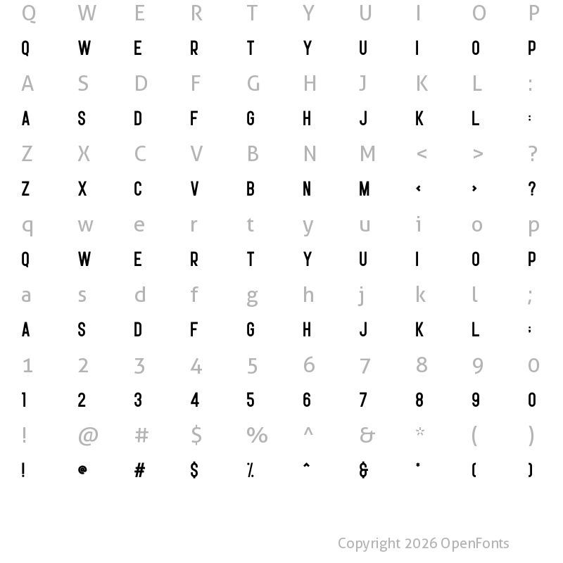 Character Map of Opera Demo