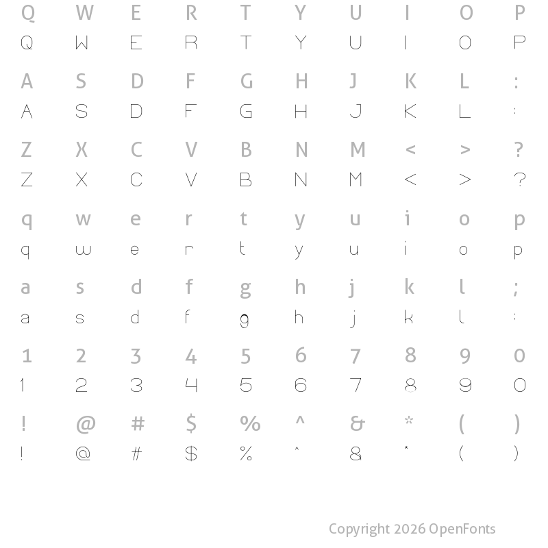Character Map of Optical Fiber Regular