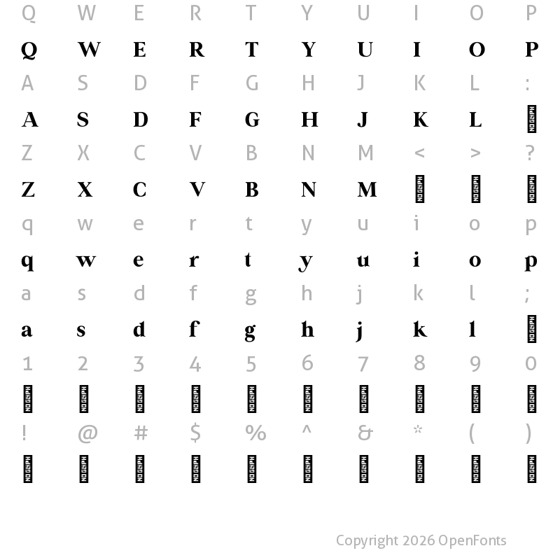 Character Map of Orange Voyage Demo Regular