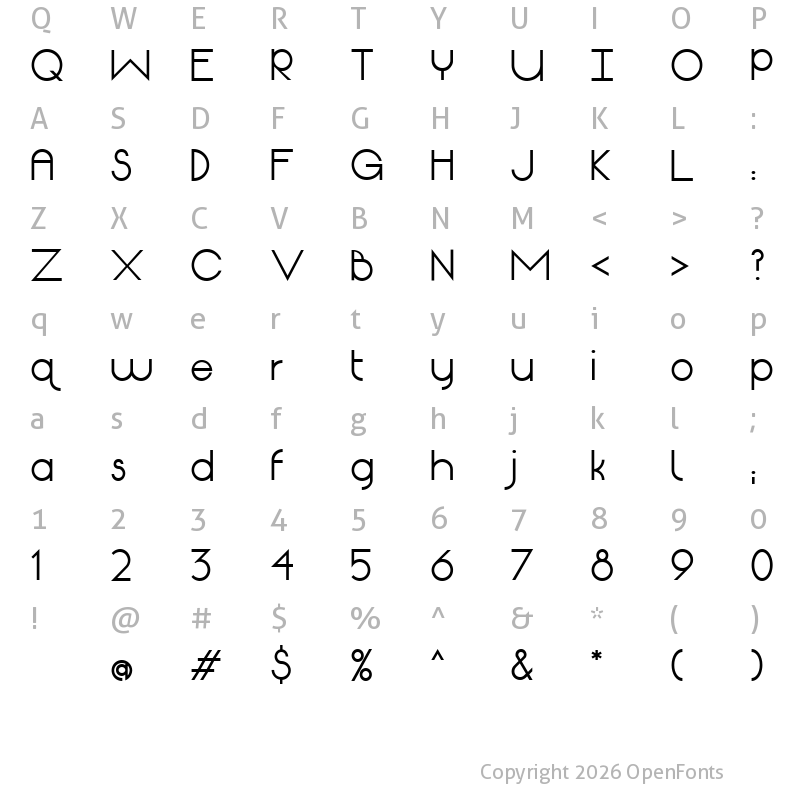 Character Map of Origin Extra Bold