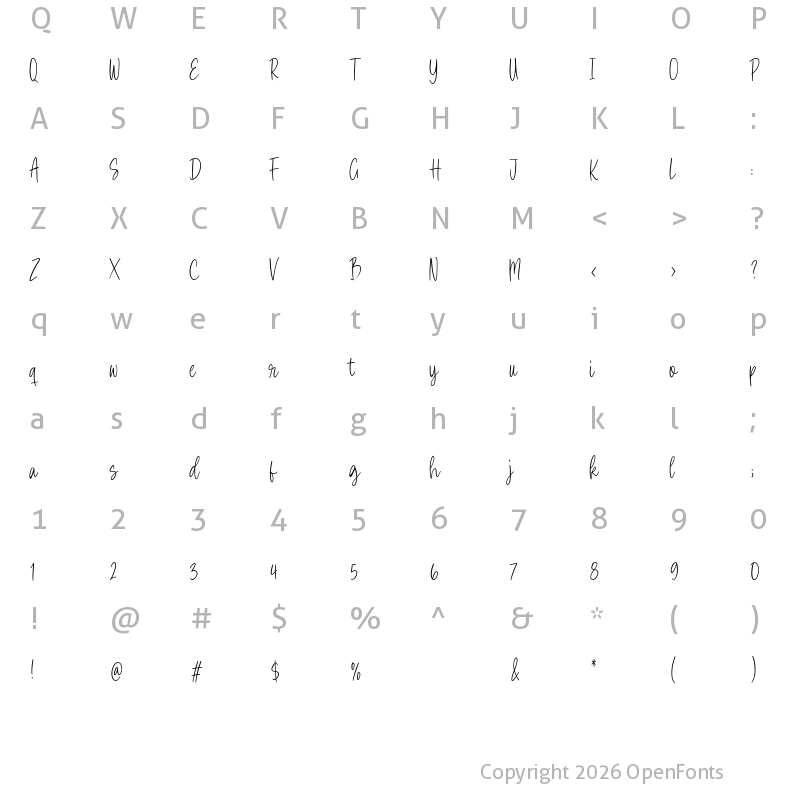 Character Map of Original Custard Regular