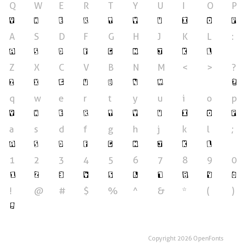 Character Map of Original Junglist Regular