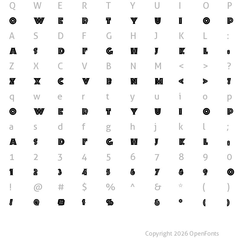 Character Map of Orion Radio NF Regular