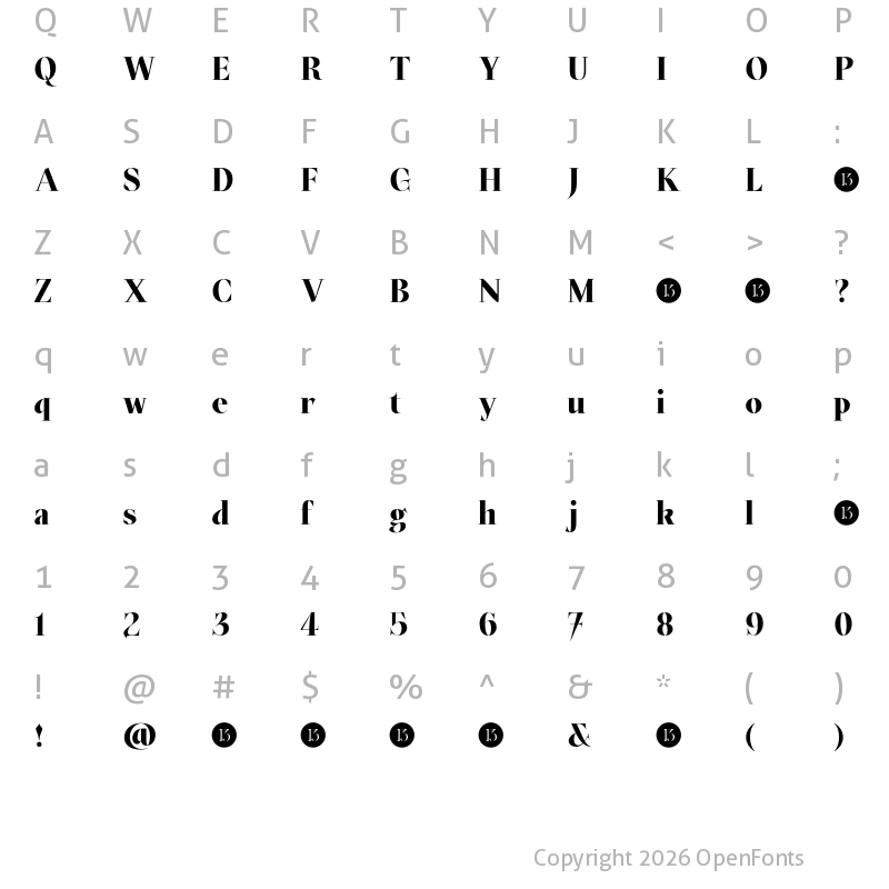 Character Map of Oroban Hermonthica-Trial Black