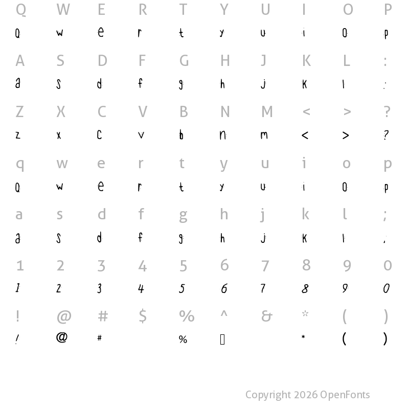 Character Map of OutTheBackDoor Medium
