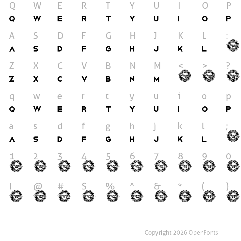 Character Map of Overcame Outline