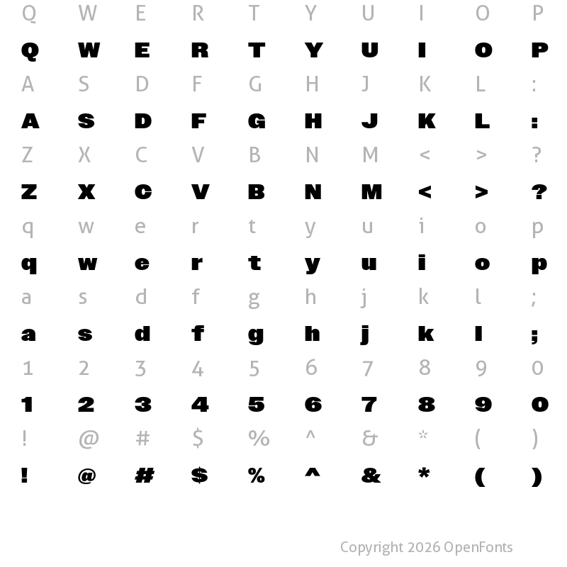 Character Map of Owners XBlack