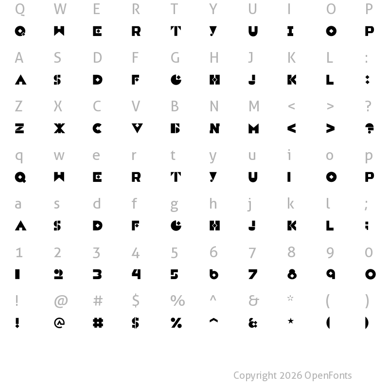 Character Map of P22 Constructivist Pro Regular