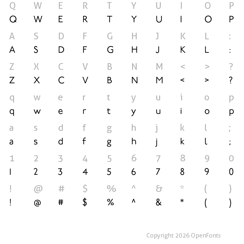 Character Map of P22 Underground Book
