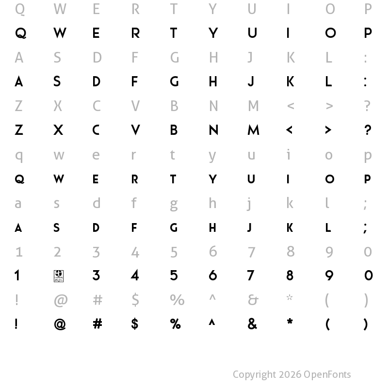 Character Map of Pages Grotesque Demo Bold