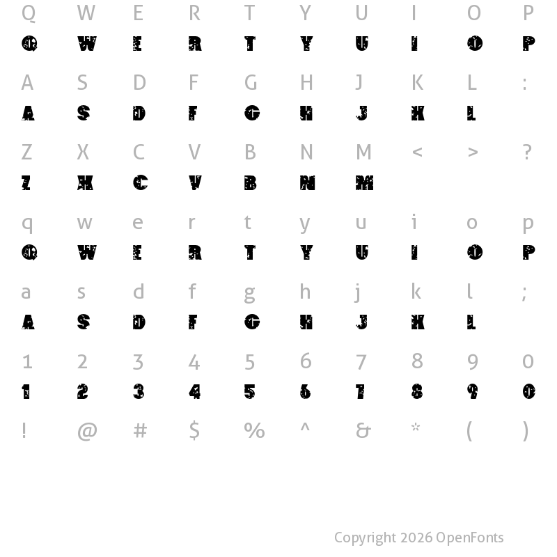 Character Map of Paint bucket Paint bucket