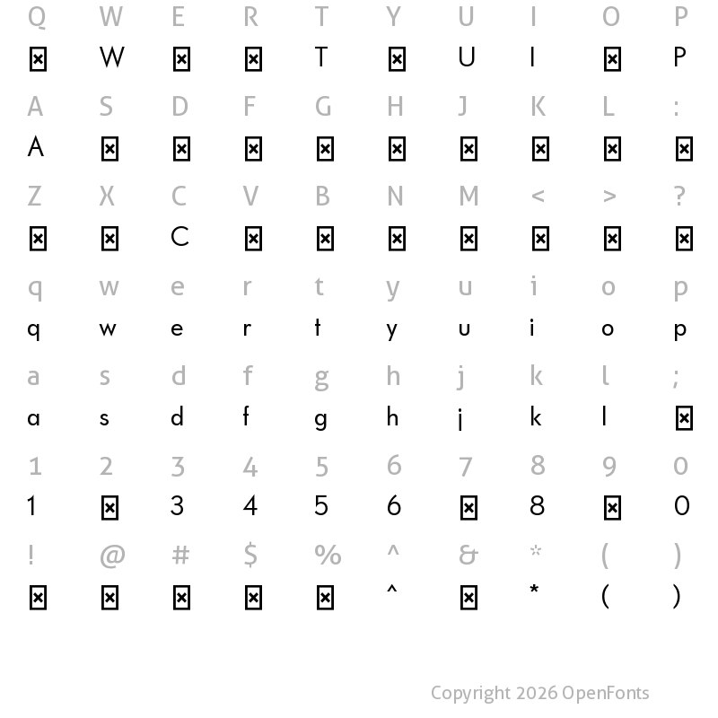 Character Map of PaneuropaNova-Regular ?