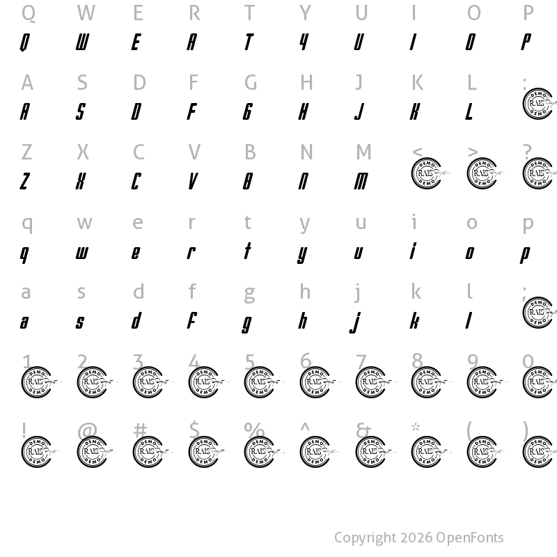 Character Map of Panoramatic Outline