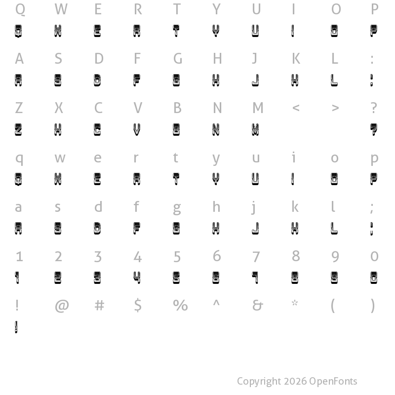 Character Map of Passage Gradient Regular