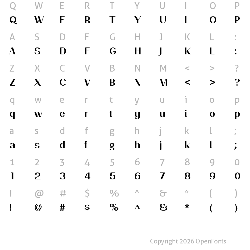 Character Map of PassionSansPDak Bold