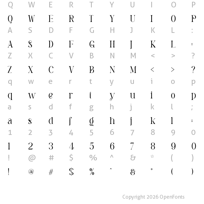 Character Map of Pastel Orange Regular