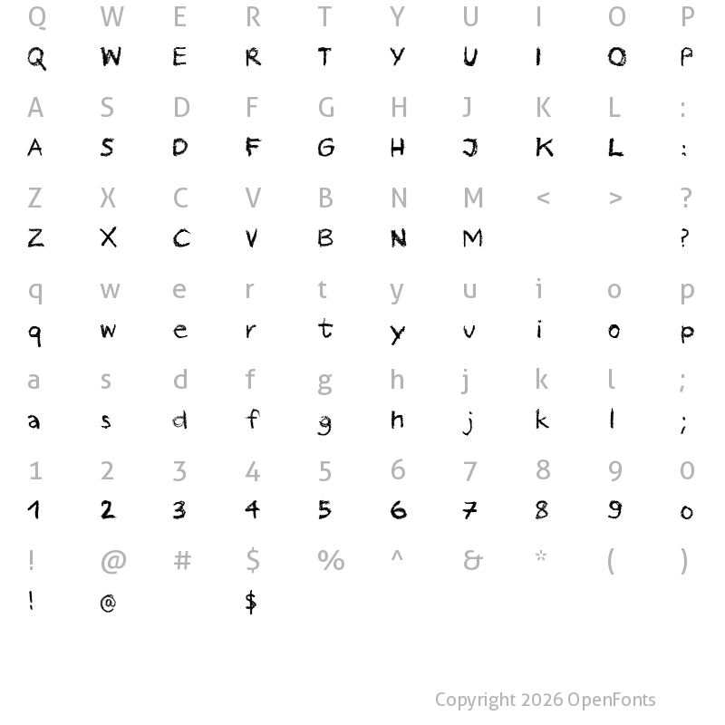 Character Map of pastel Regular