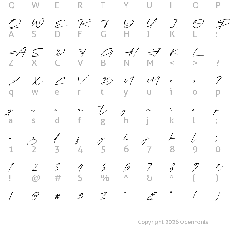 Character Map of Patrick Amtesa Regular