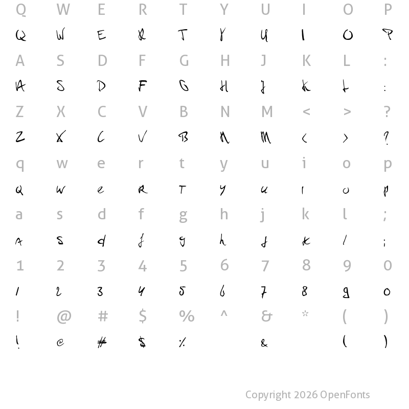 Character Map of Paul PC Regular