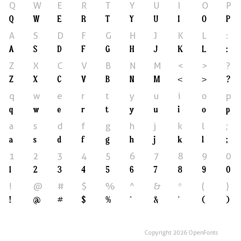 Character Map of Pearl Hirenha Regular