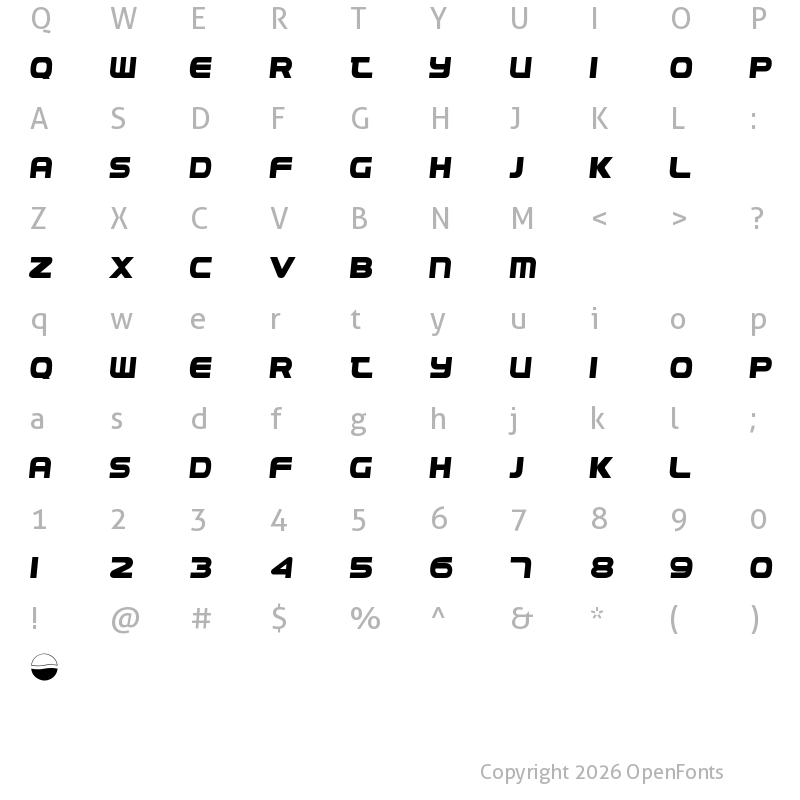 Character Map of ! PEPSI ! Regular