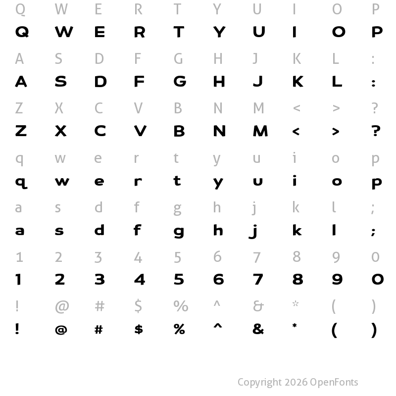 Character Map of Petrol Regular