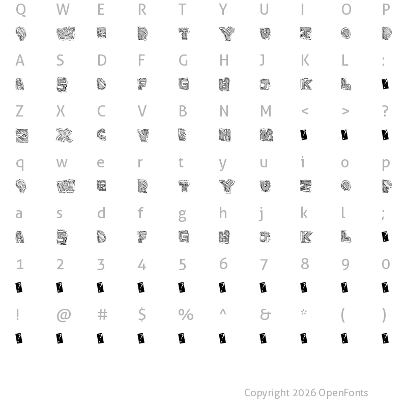 Character Map of PhatRave Regular