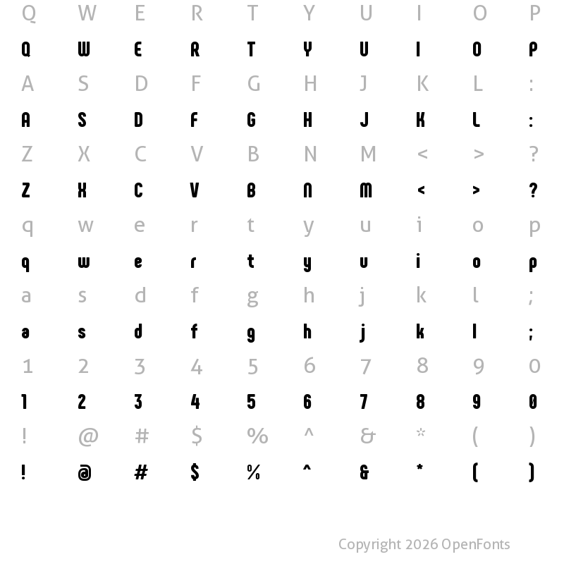 Character Map of Phenomena Black