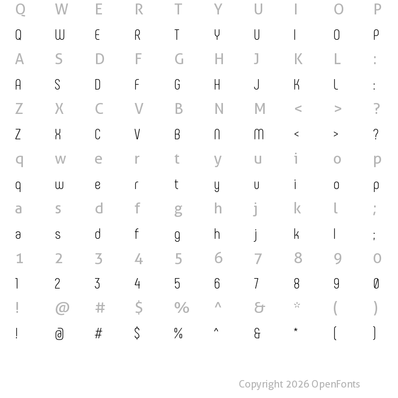 Character Map of Phenomena Light