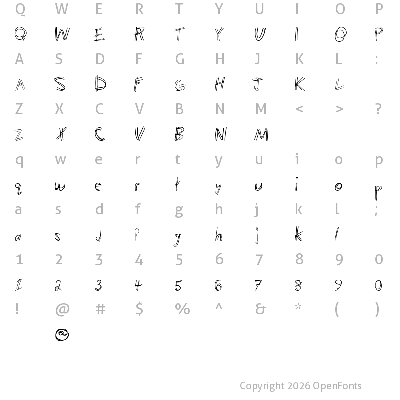 Character Map of Phont Van Ulden Regular