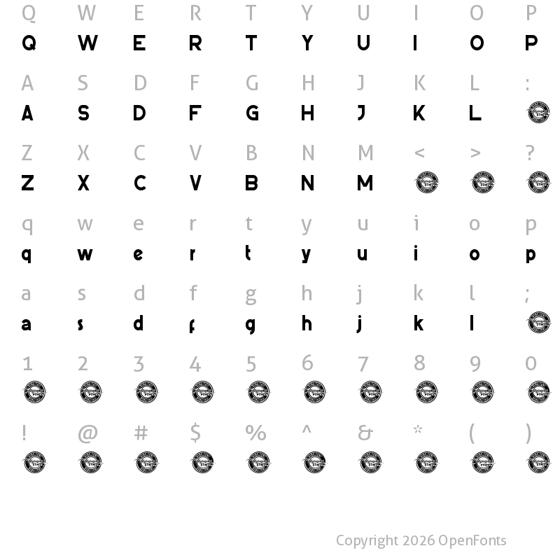 Character Map of PictorialStyleDemo Compressed