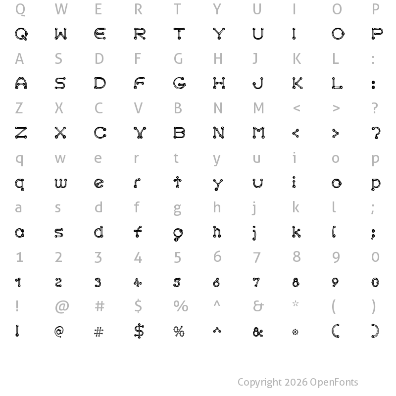 Character Map of pierced chrom