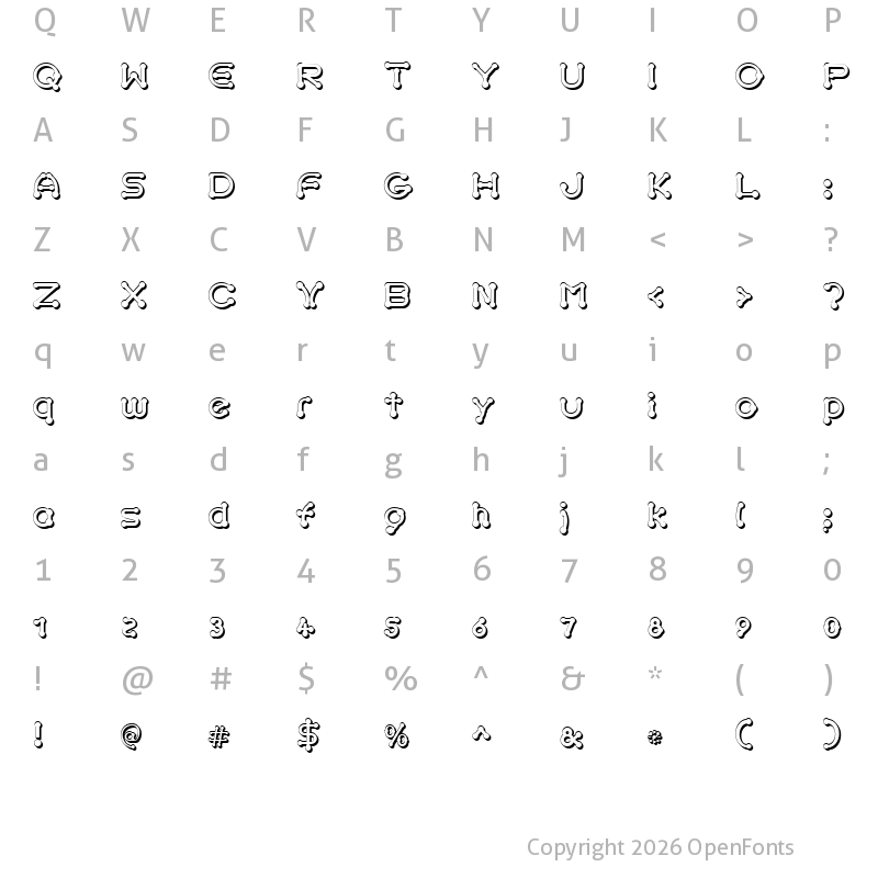 Character Map of pierced tree-d