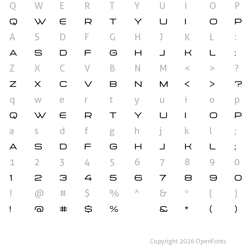 Character Map of PIGARNOS NEUE Regular