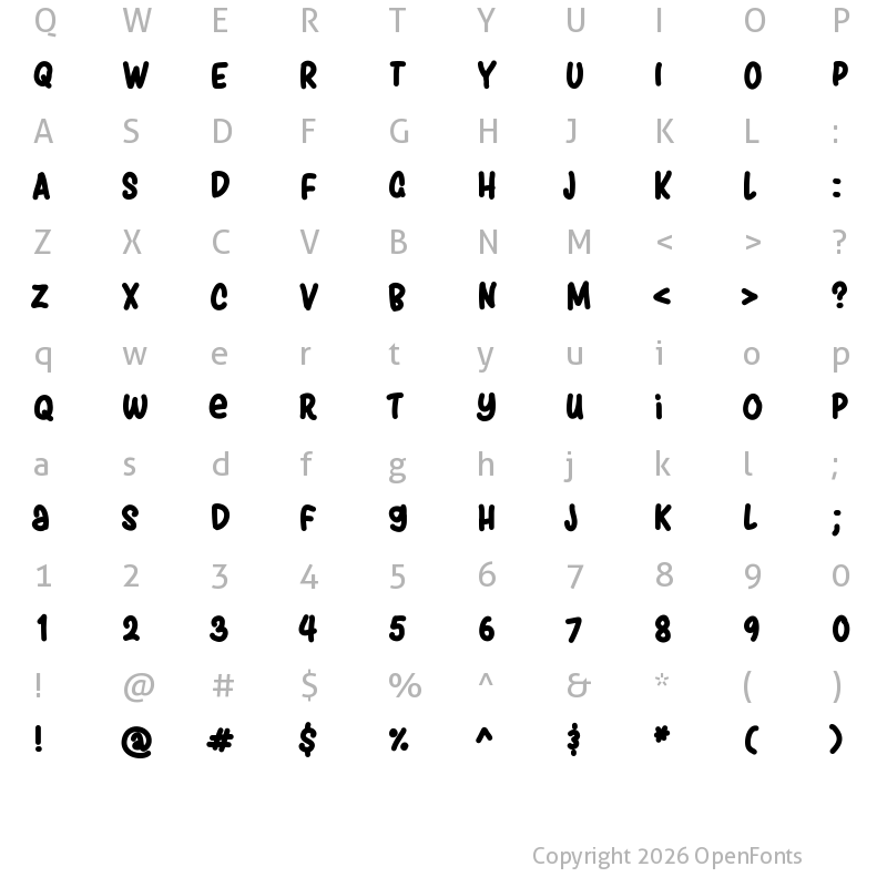 Character Map of pingwing Medium