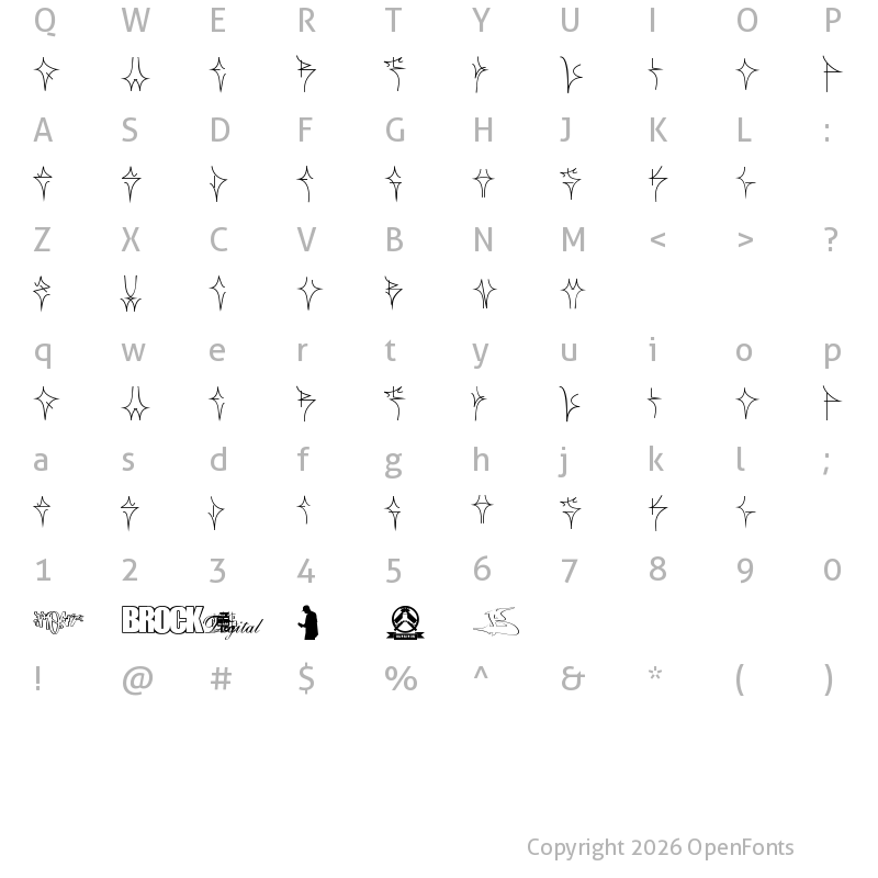 Character Map of PIXO Reto Regular