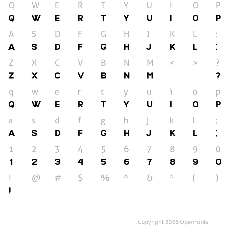 Character Map of Planets Regular