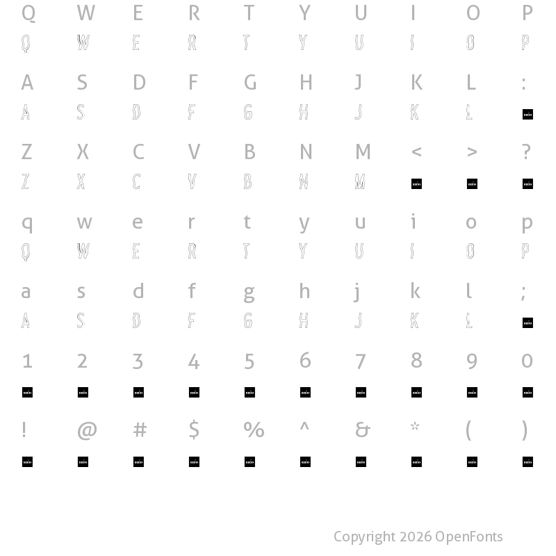 Character Map of Plastic Regular