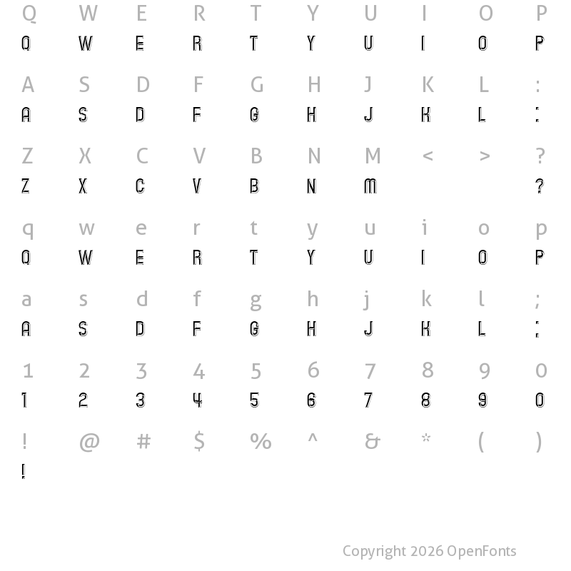 Character Map of Playback Regular