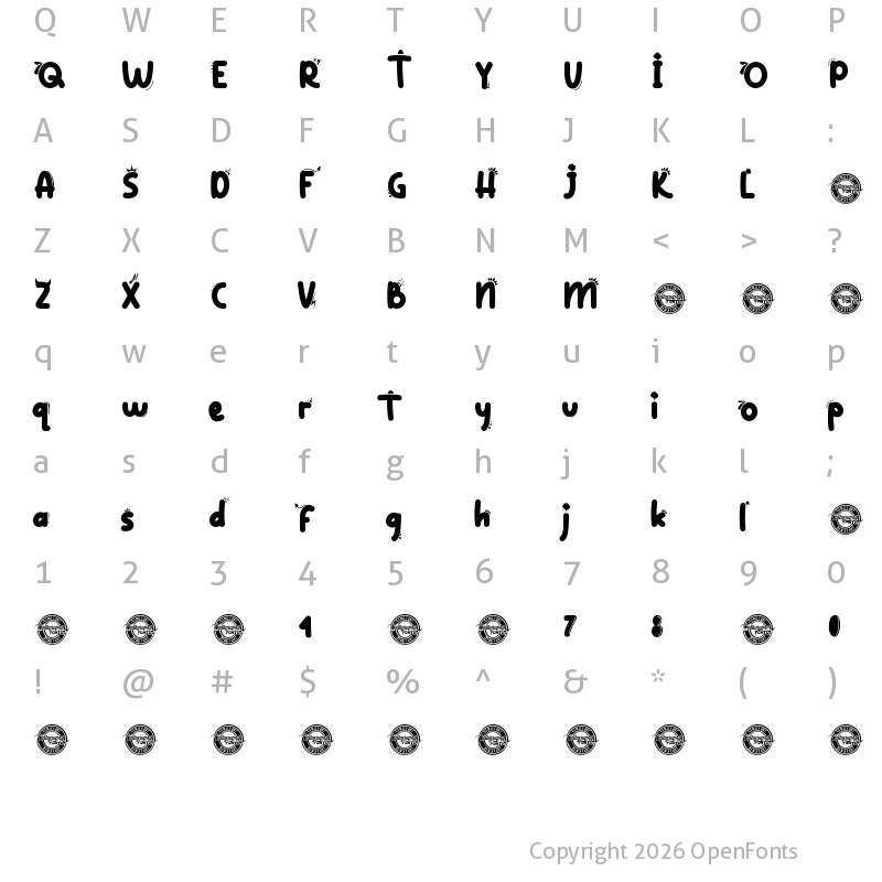 Character Map of Playout Demo Regular