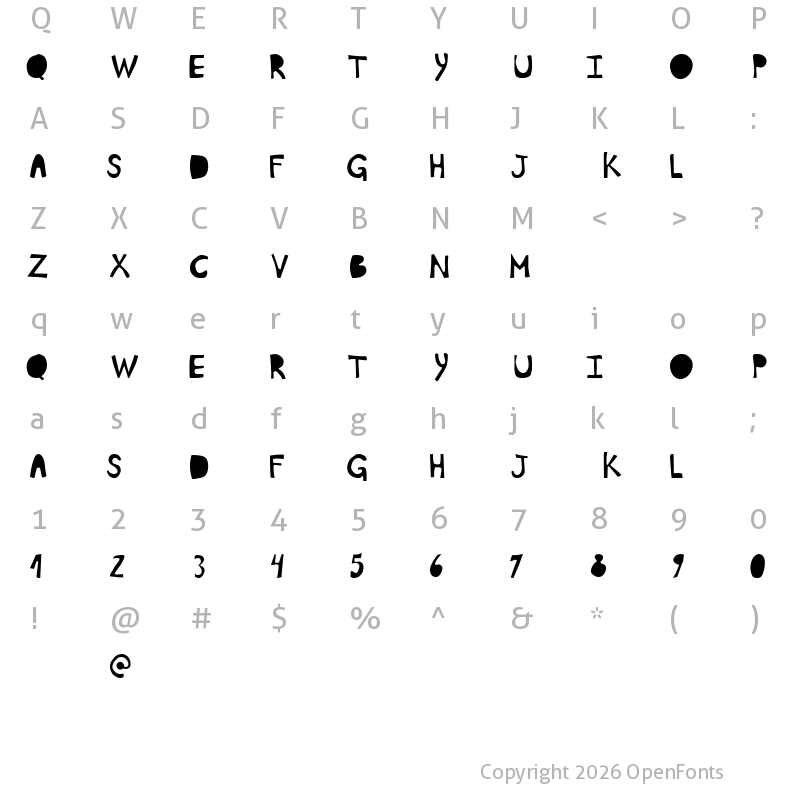 Character Map of Plumon Regular
