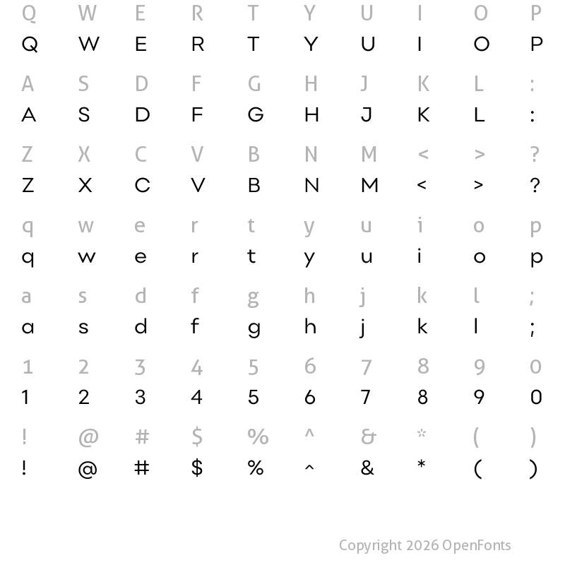 Character Map of Point Book