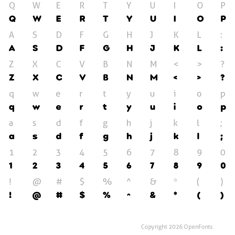 Character Map of point-soft-black soft-black