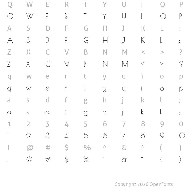 Character Map of Poiret One Regular