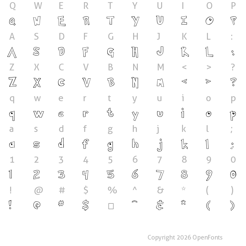 Character Map of Pokemon Hollow Normal