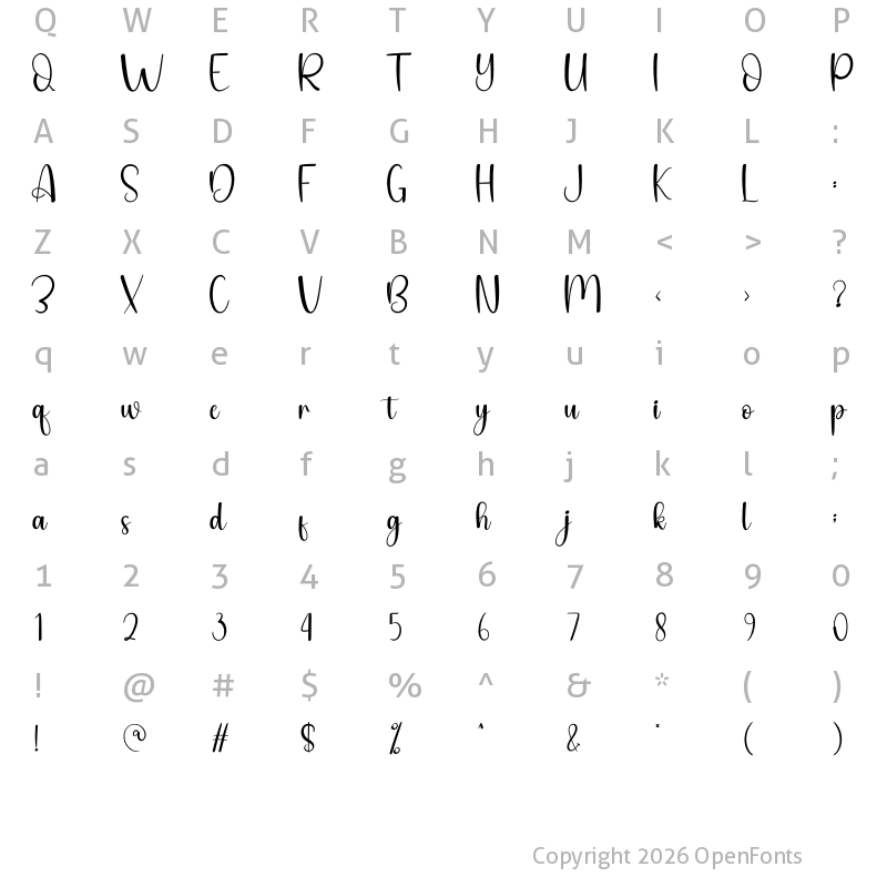 Character Map of Pokemon Regular