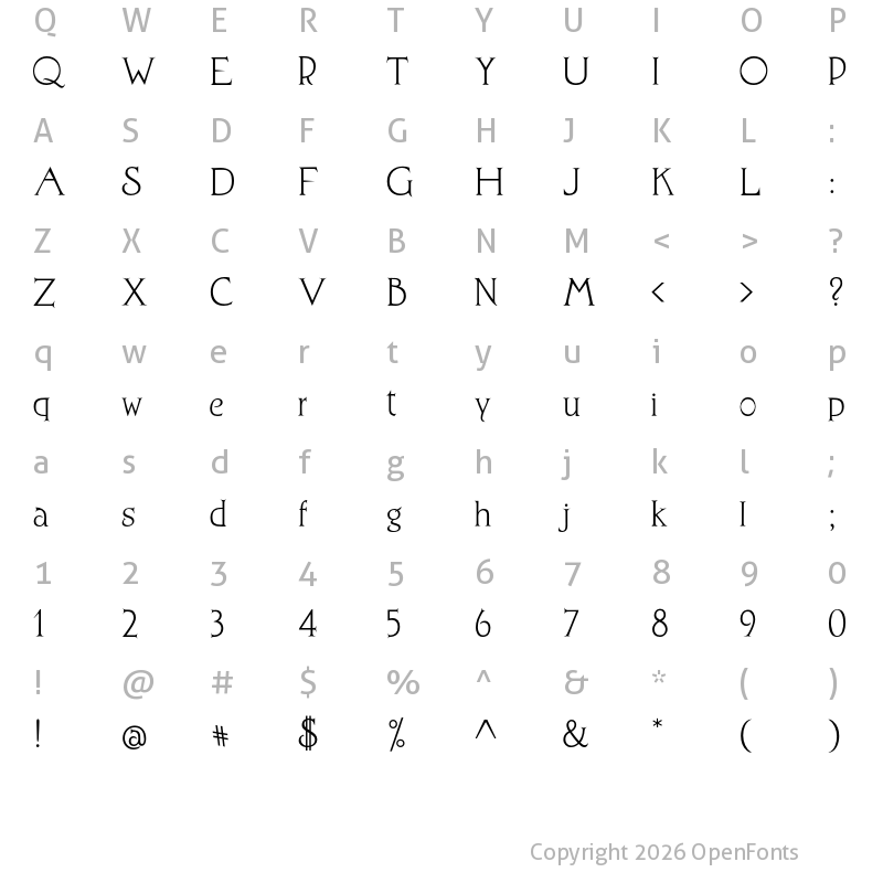 Character Map of Pokra Regular